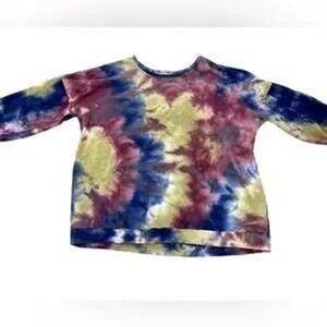 ChicSoul Tie Dye Long Sleeve Sweatshirt Women's 3/4 sleeve 3XL
